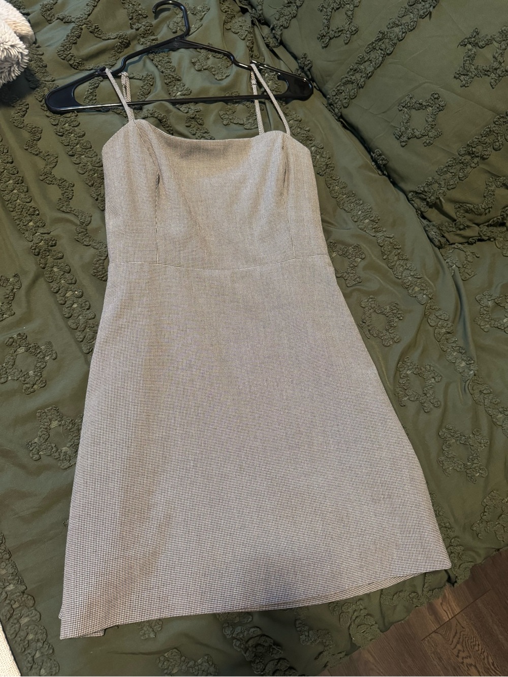 Wilfred Beige Square-Neck Mini Dress